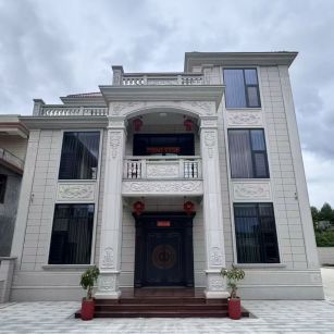 忻州 芝麻白石材别墅干挂案例展示