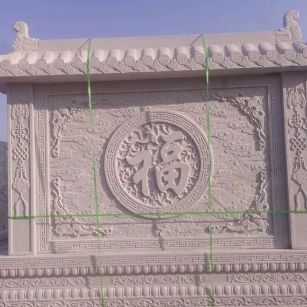 忻州 芝麻白花岗岩屏风，照壁，影壁