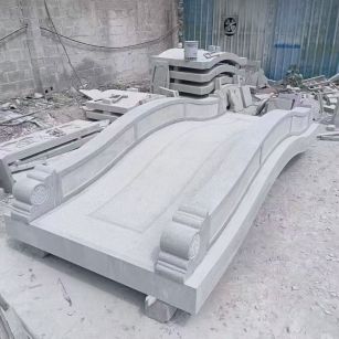 忻州 芝麻灰花岗岩园林景观 小石桥