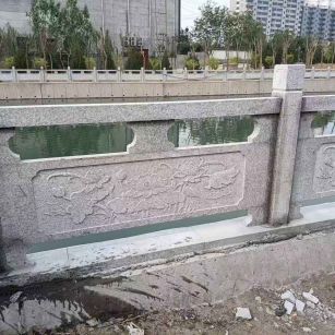 忻州 芙蓉白大花桥梁、河道，石材栏杆、围栏、护栏